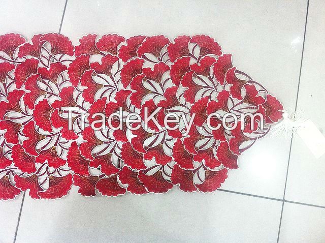 Embroidery /colorful lace table cloth