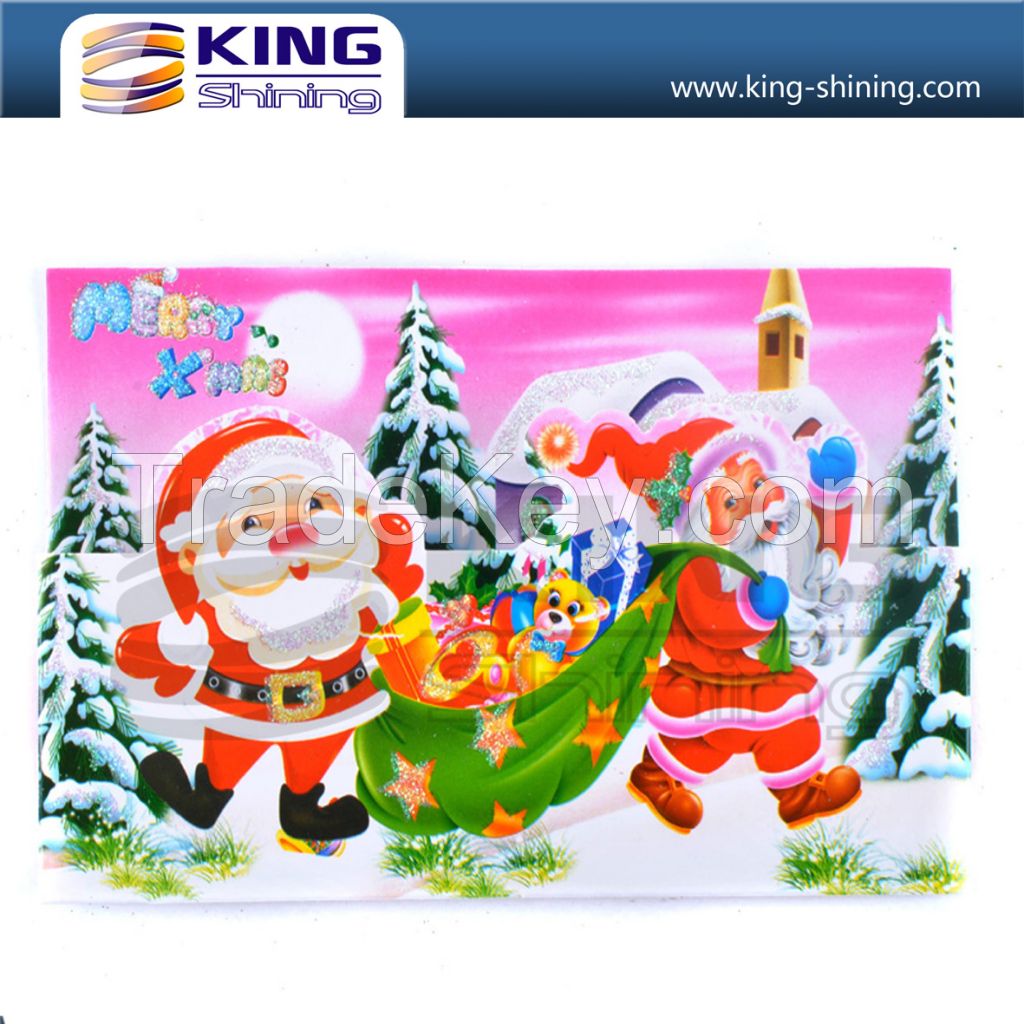 Cute Xmas music greeting cards with melody chip.