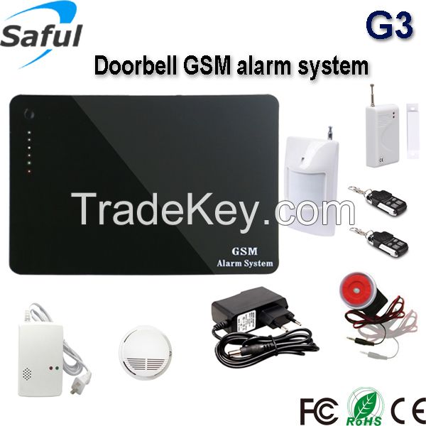 Saful GSM-G3 Intelligent home security GSM alarm system with doorbell function