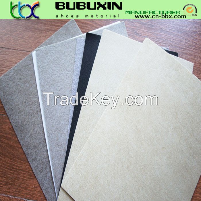 Nonwoven imitation leather for shoe lining