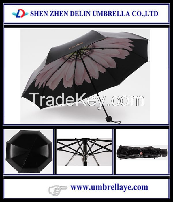 All uv protective 3 fold umbrella for summer