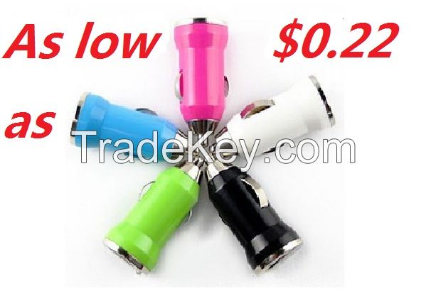 MINI Colorful USB Car Charger Mobile charger