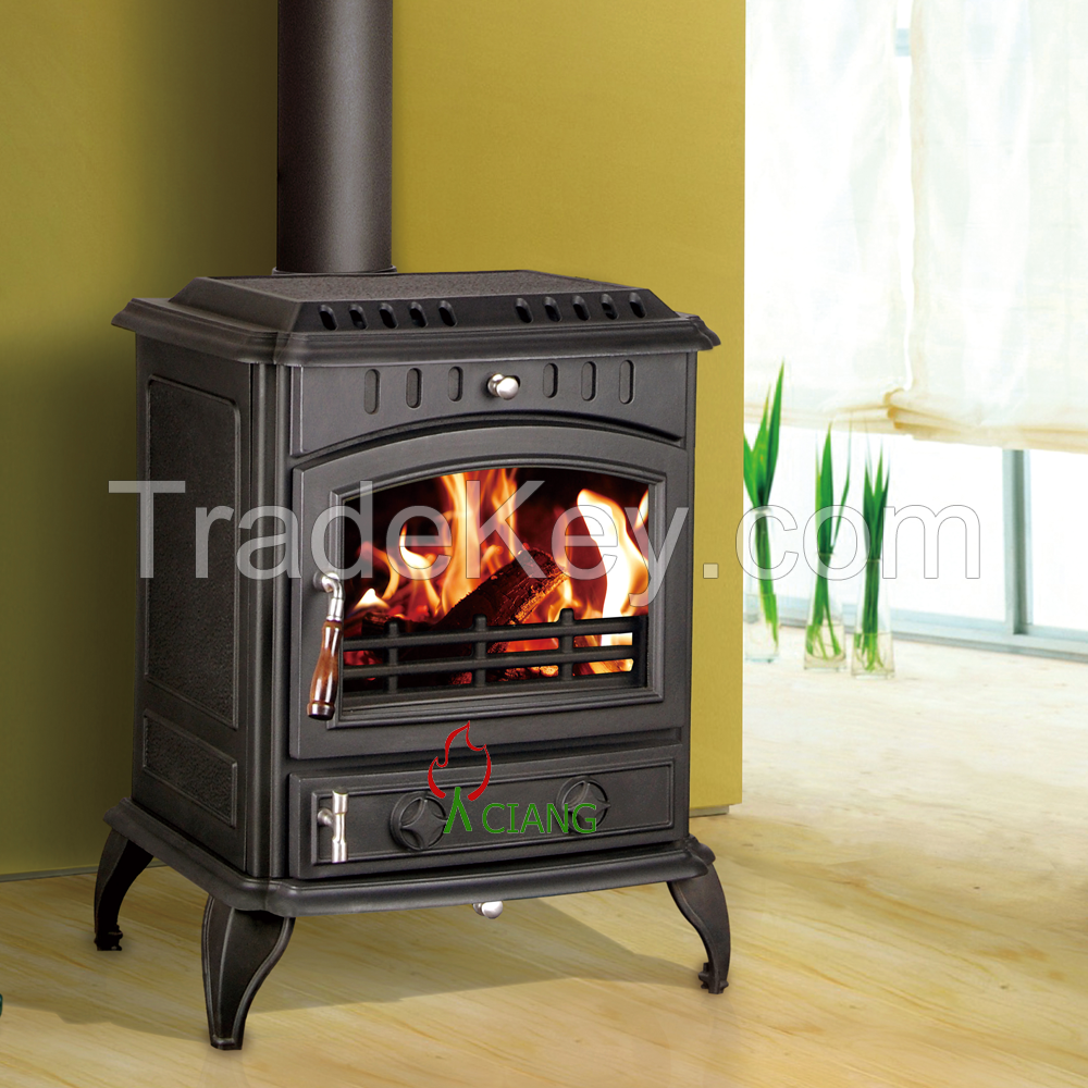 Smokeless cast iron fireplace