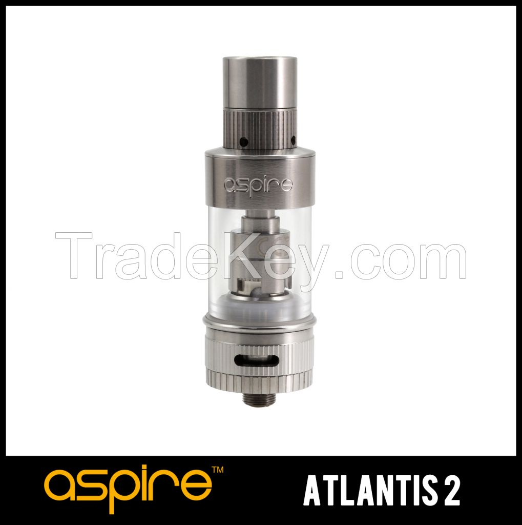 IN STOCK Authentic Aspire Atlantis 2.0 Atomizer Tank 3Ml Pyrex Glass Tube Adjustable Airflow Clearomizer with 0.3ohm Coil