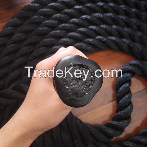 3 strand Polydacron battle ropes in length of 30ft, 40ft and 50ft