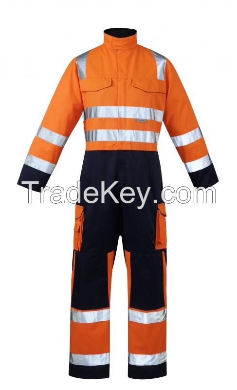 Reflective 100% cotton Fireproof Suit for industrial workwear