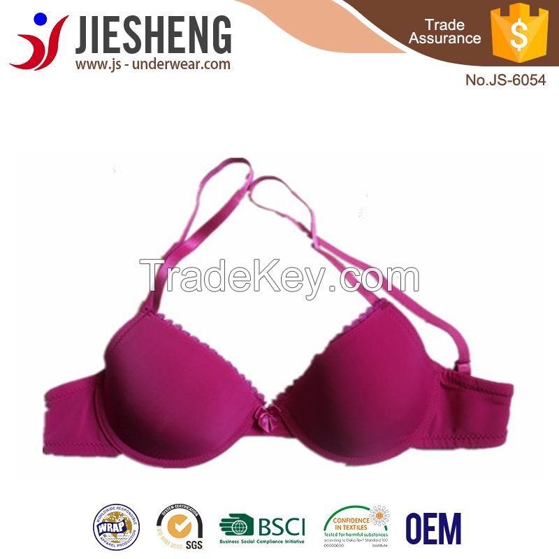 Factory hot selling ladies stylish bra,lady sexy push up bra open  photo,latest-design-bra,OEM service By Shantou Jiesheng Underwear Factory