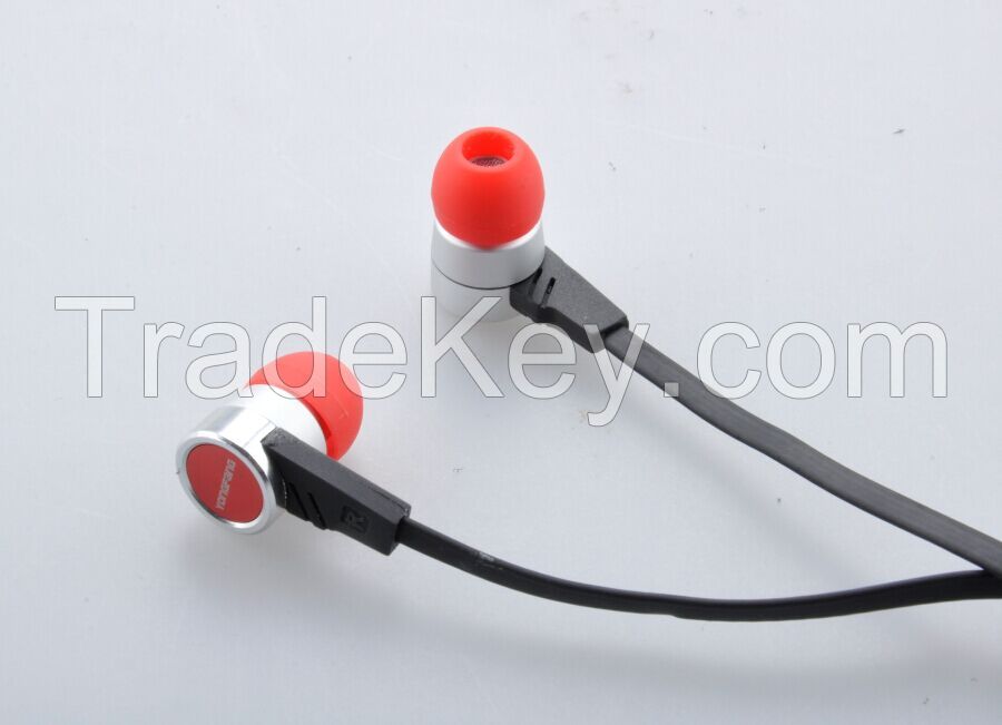 Anodized whistle-shape metal ear buds/with mic
