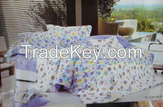 cotton colorful printing bedding set