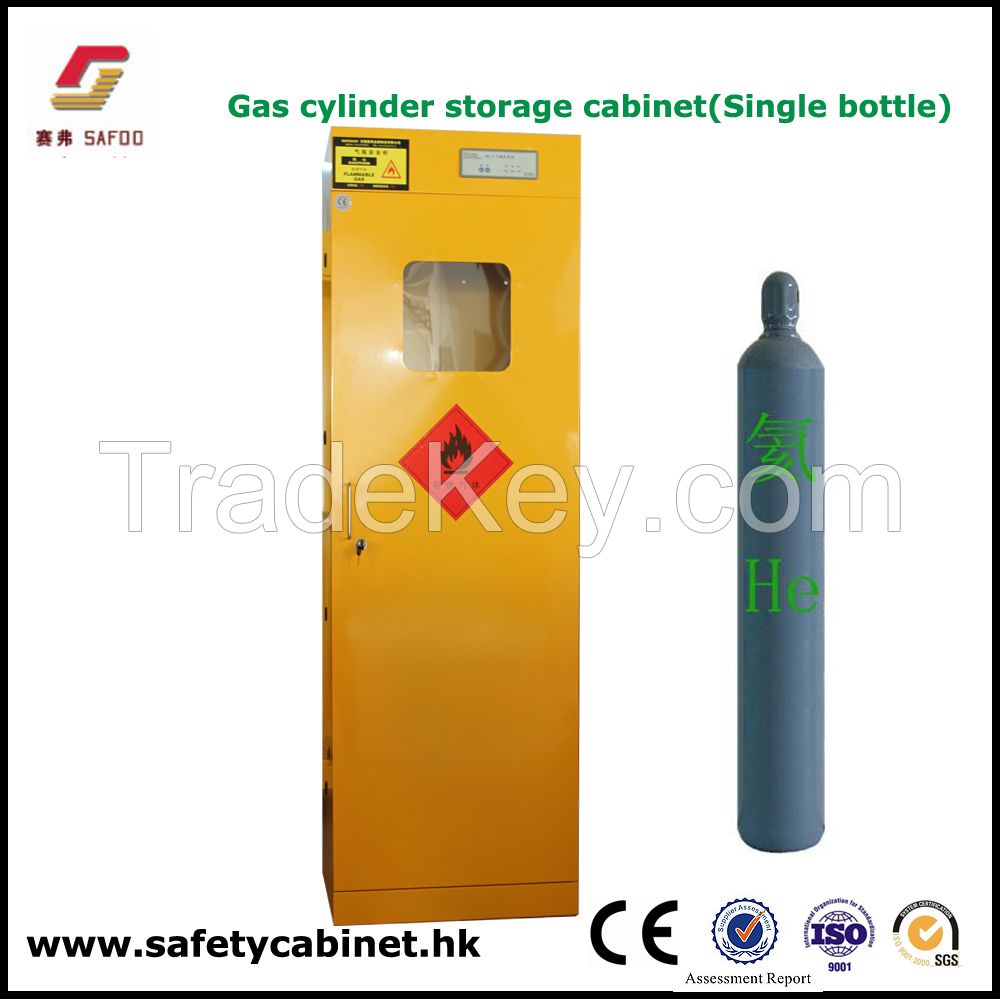 Gas cylinder safety storage cabinet for laboratory furniture