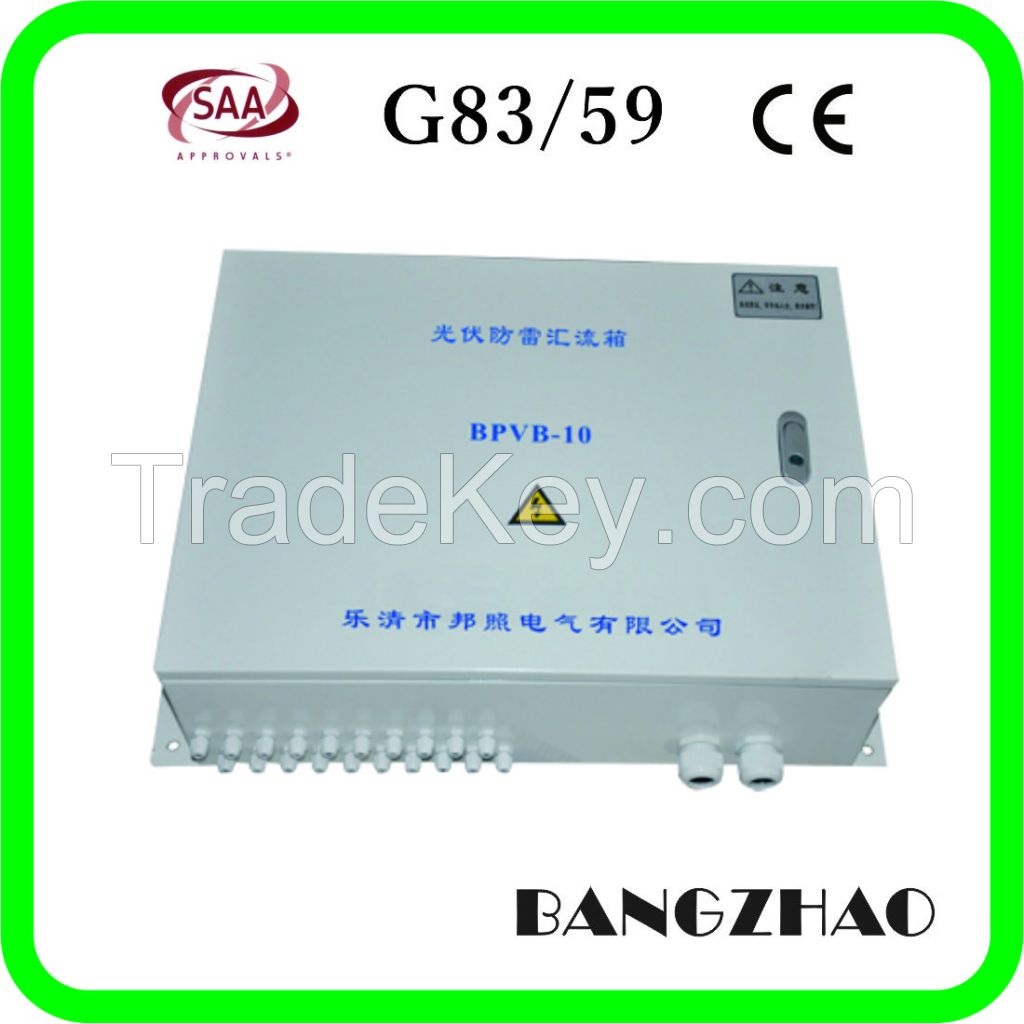 DC lightning protection junction box for solar energy system