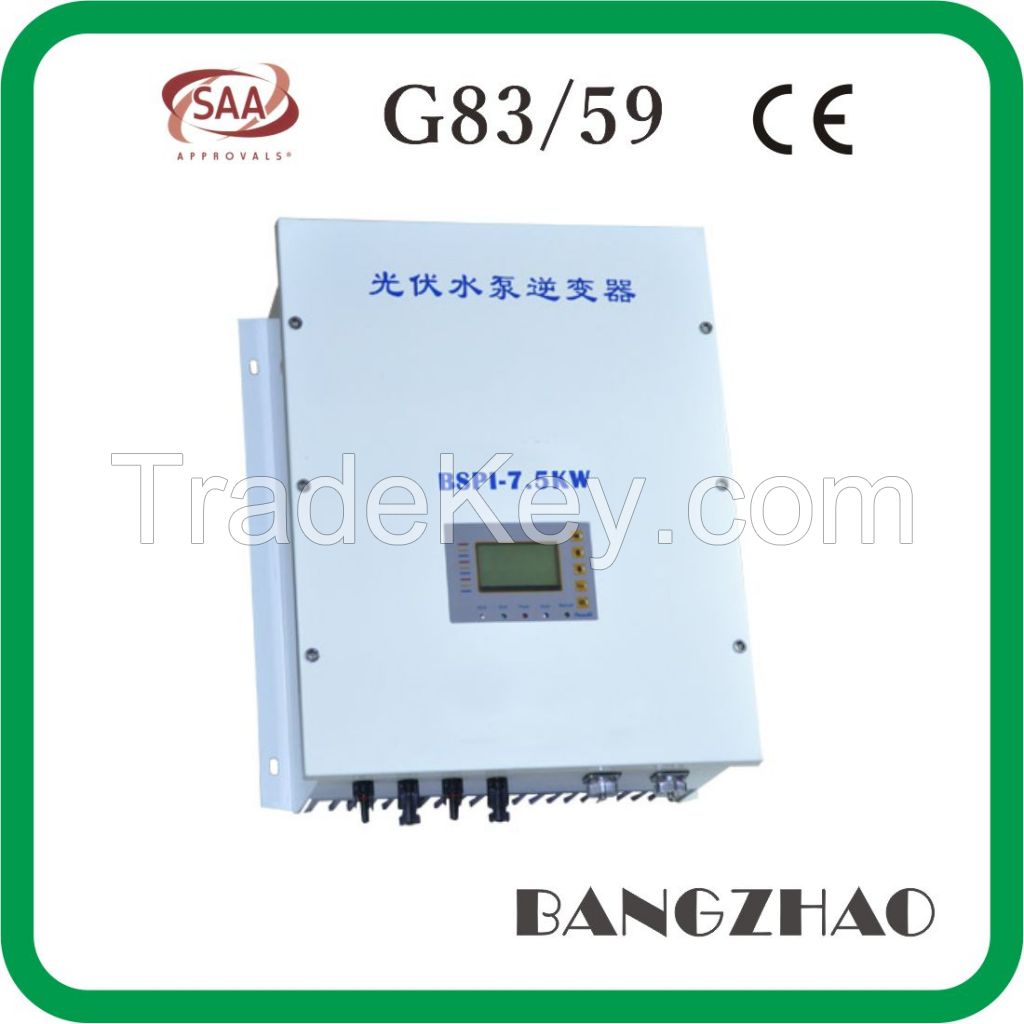 factory price of 7500w 3 phase AC pump inverter for solar system