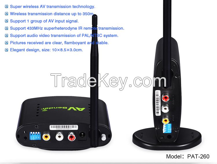 2.4G 350m Penetrable Wireless Receiver TV Signal Transmitter for Home Entertainment PAT-260