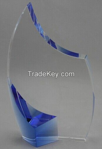 beautiful crystal trophy for corporate gifts