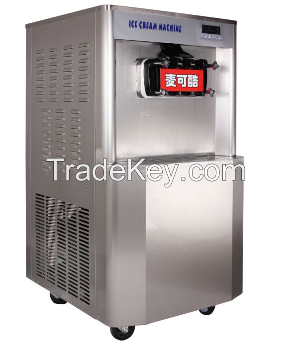 Commercial 2+1mixed ice cream making machine/ twin twist flavor ice cream maker