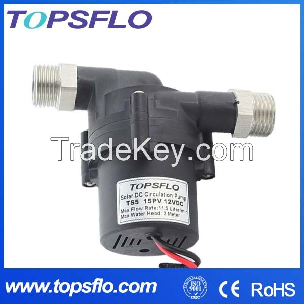 Topsflo TS5 15PV(SS-NPT) stainless fitting dc pump Solar powered Pumps for hot water circulation