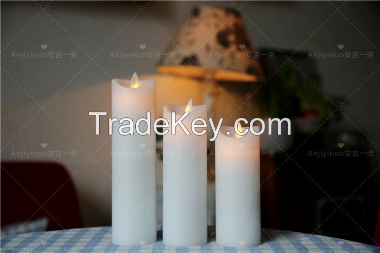 Manufacture Warm White Flickering Led Candle with Timer