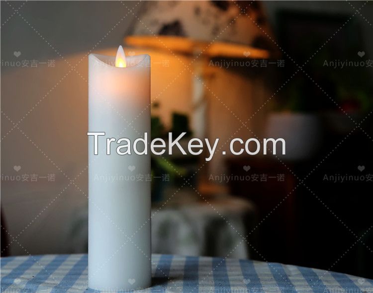 Manufacture Warm White Flickering Led Candle with Timer