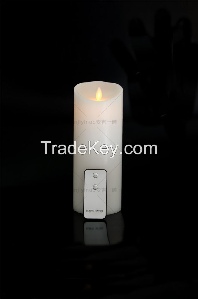 Battery Operated Wax Led Candle with Real Flame