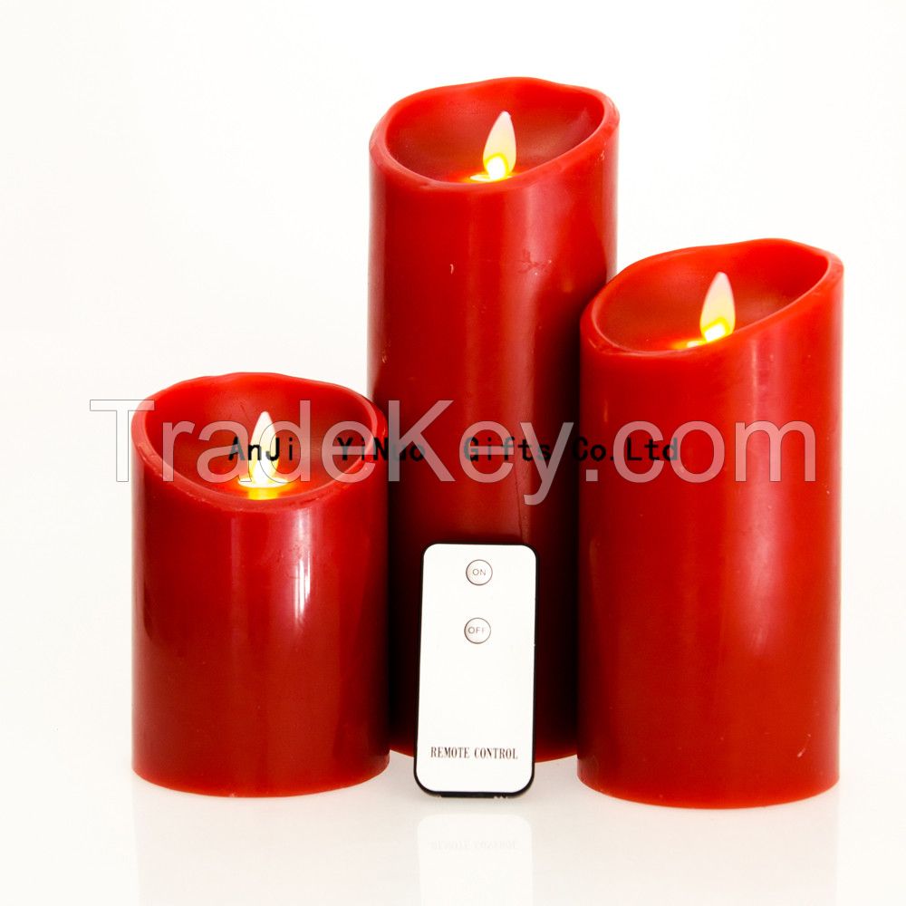 Rechargeable Moving Wick Led Candles with Timer