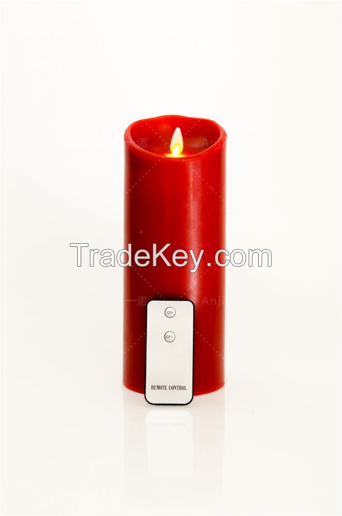 Flicker Battery Operated Wax Led Dancing Candle For Decoration