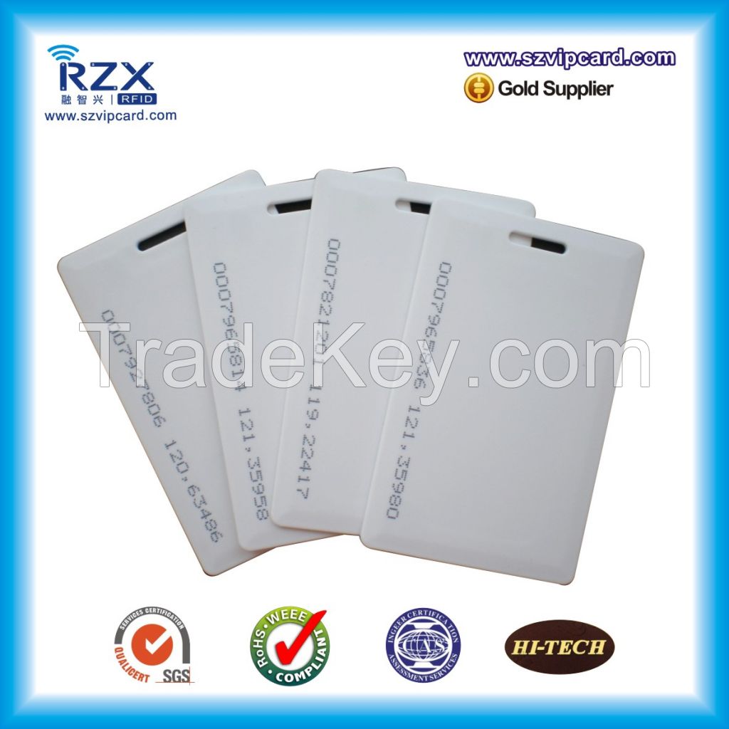 125Khz proximity blank pvc id card with TK4100/ EM4100/ EM4102