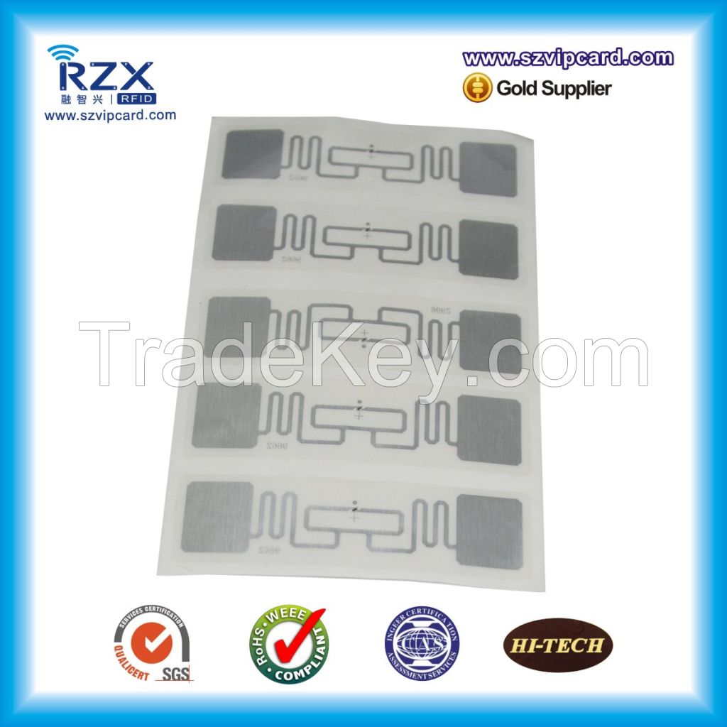 Free sample Alien H3 9662 passive UHF rfid tag/label/sticker