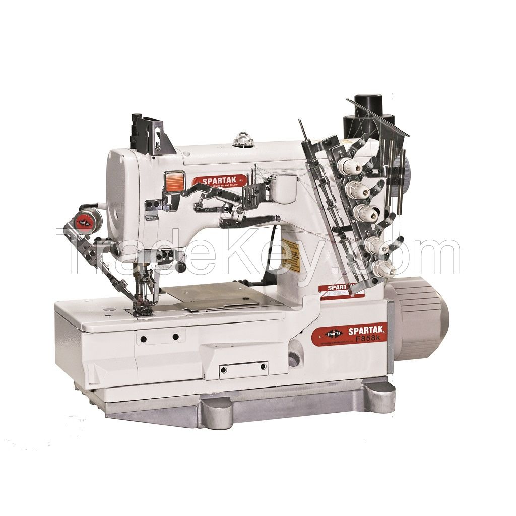 All auto trimming computeerized interlock sewing machine ST858