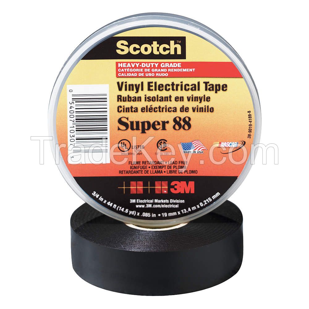 SCOTCH 8834X66 Electrical Tape 3/4 x 66ft 8.5 mil Black
