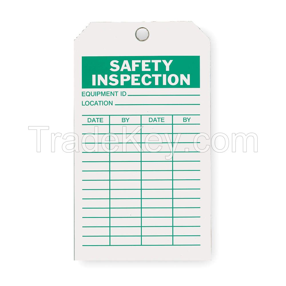 APPROVED VENDOR 2RMU4 Saf Inspection Tag 7 x 4 In Grn/Wht PK10