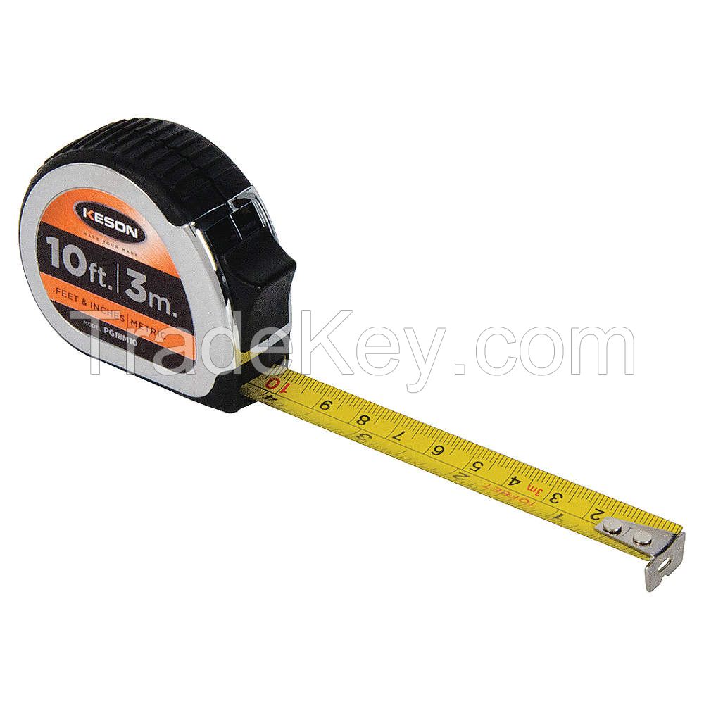 KESON  PG18M10  Tape Measure 5/8Inx10 ft/3m Chrome/Black