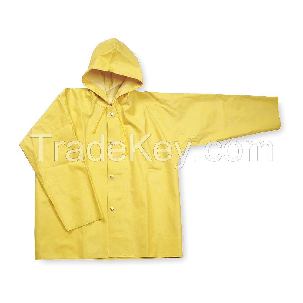 CONDOR    4T235    Rain Jacket with Hood, Yellow, XL