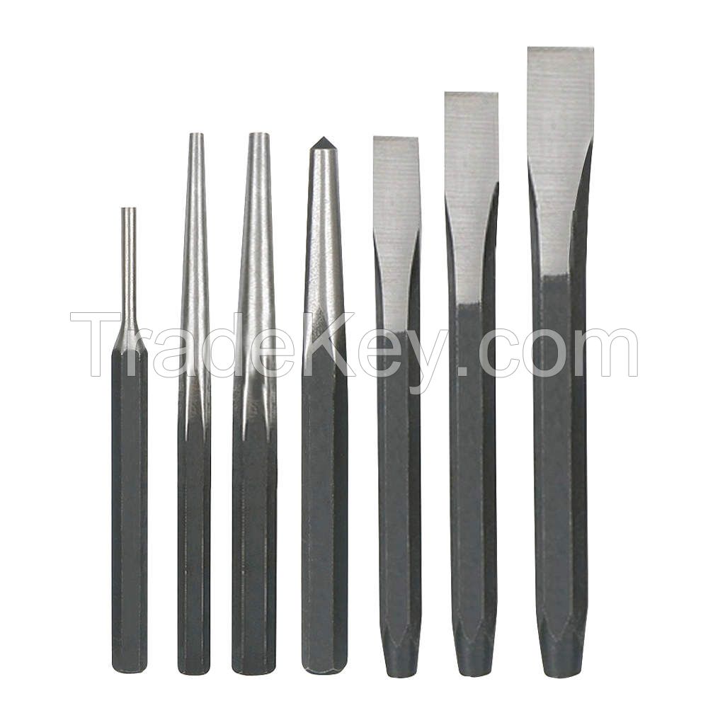 WESTWARD  2AJB3  Punch and Chisel Set 7 Pc