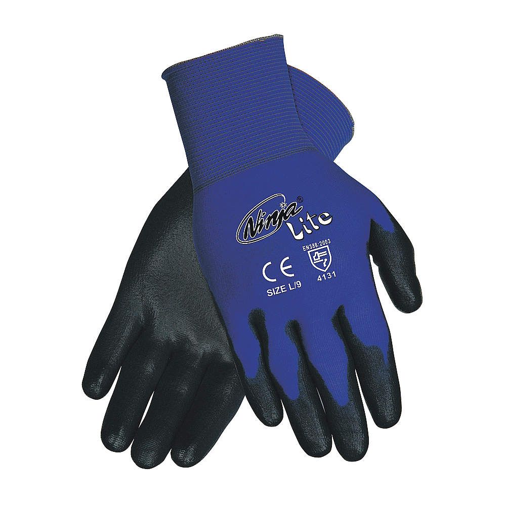 MEMPHIS GLOVE N9696L D1644 Coated Gloves L Black/Blue PR