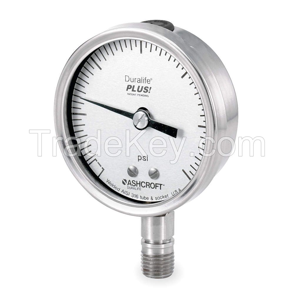 ASHCROFT 251009SW02LXLL100 D1019 Pressure Gauge 0 to 100 psi 2-1/2In ASHCROFT 251009SW02LXLL100