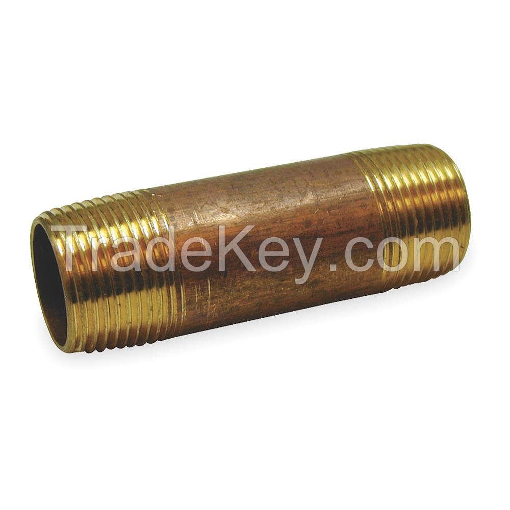 APPROVED VENDOR 1VHD9 Nipple Red Brass 3 x 3 In Threaded APPROVED VENDOR 1VHD9