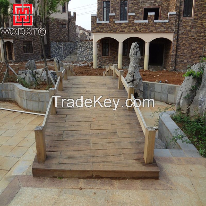 Antique wood groove wood plastic composite flooring made in China