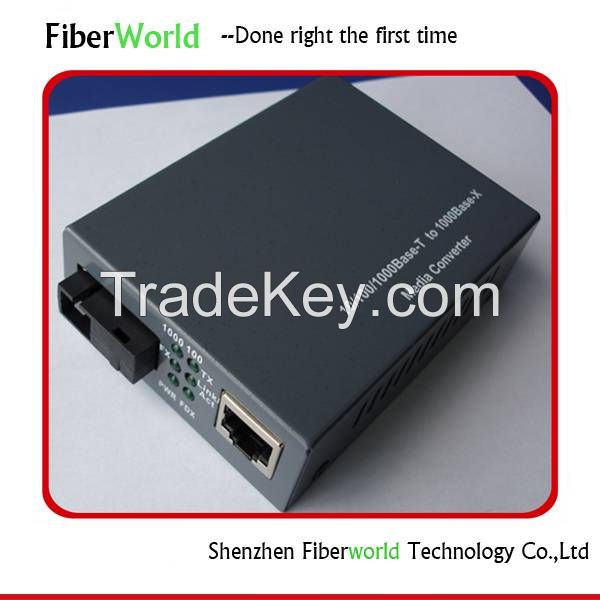 10/100/1000Mbps Single-mode 1550T/1,310R WDM Media Converter