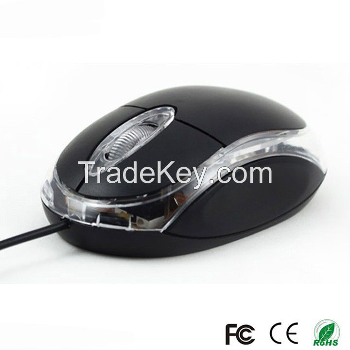 Factory Direct Sale 3D 800DPI USB Surface Wired Mouse