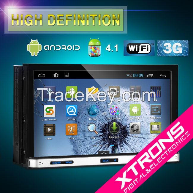 7" Android 4.2 Multi-Touch Motorized Screen WIFI Double Din Car DVD Player