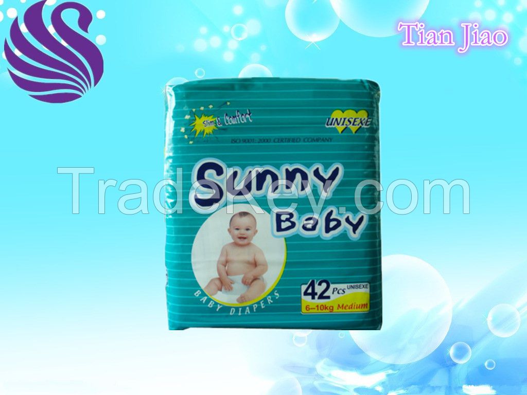 Soft care Baby Diaper with PE Tape