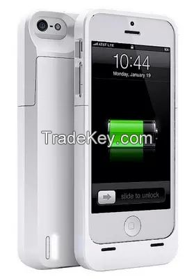 Real capacity 2300mAh external protective backup battery charger case for iPhone 5 / 5S