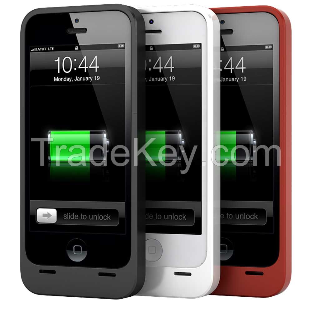 Real capacity 2300mAh external protective backup battery charger case for iPhone 5 / 5S