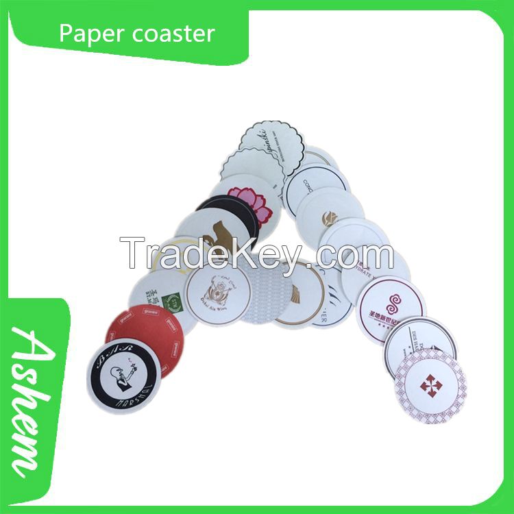 2015 hot sale paper coaster with customized design, DL001