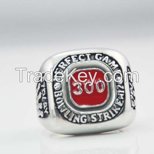 Popular rings Red Number 300 Skull Biker