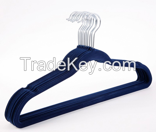 Velvet suit man Hanger with shoulder notches