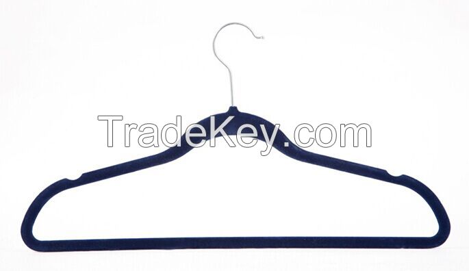 Velvet suit man Hanger with shoulder notches