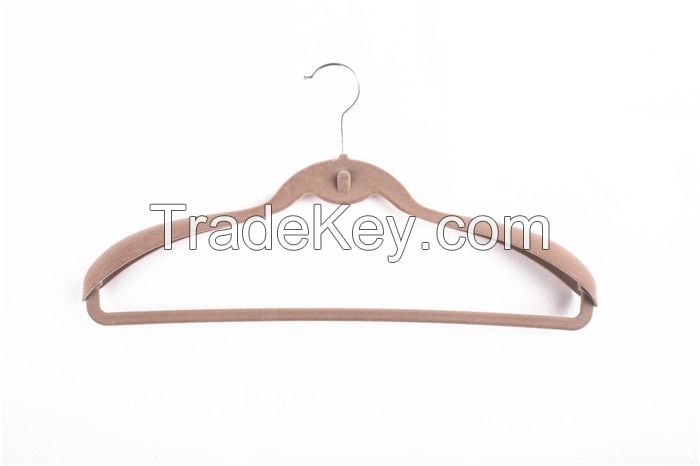 Suit plastic man hanger with built-in hook