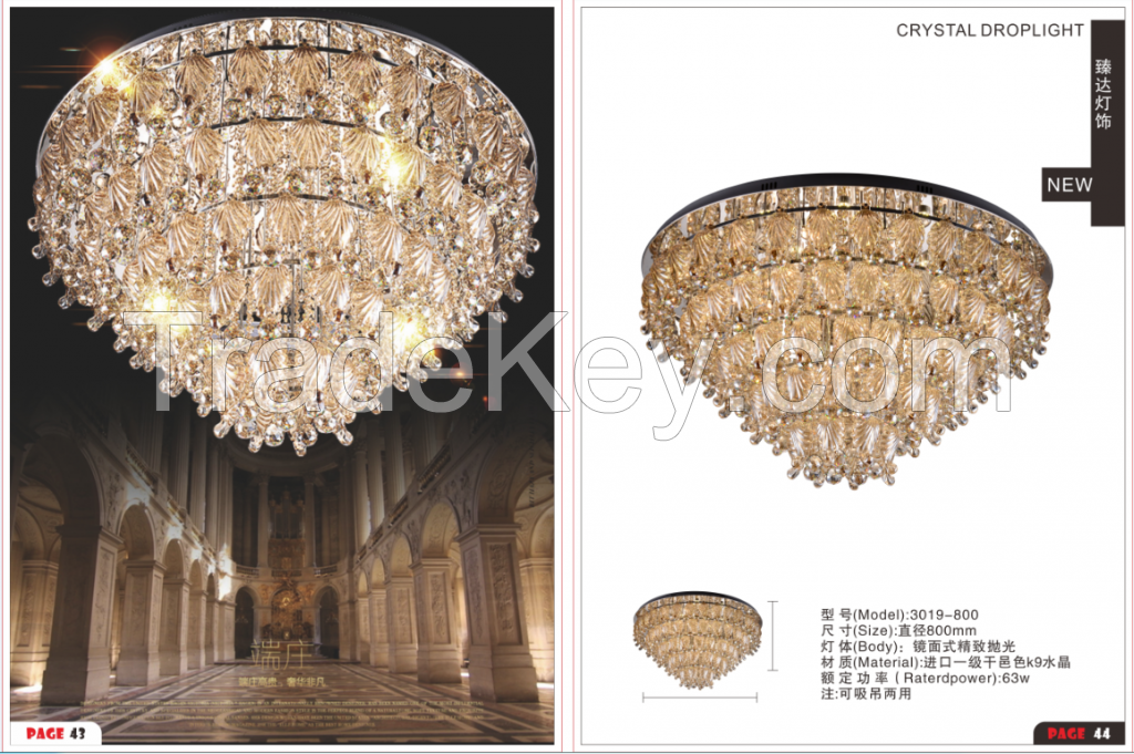 chandelier crystal lighting, led ring light,modern luxury crystal chandeliers