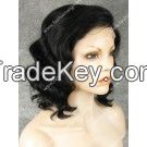 Jet Black Wavy Lace Front Synthetic Wig